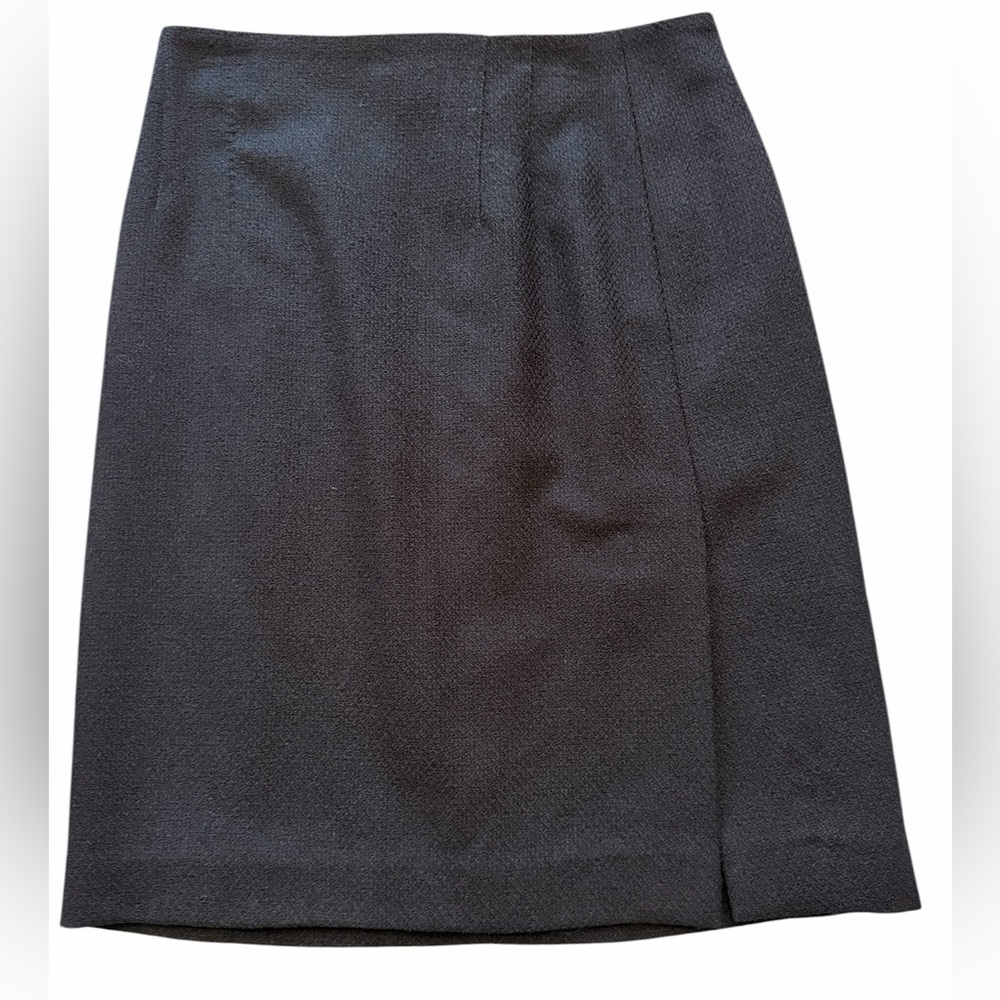 Rena Lange Black Textured Virgin Wool Blend Pencil Skirt 36(6)
